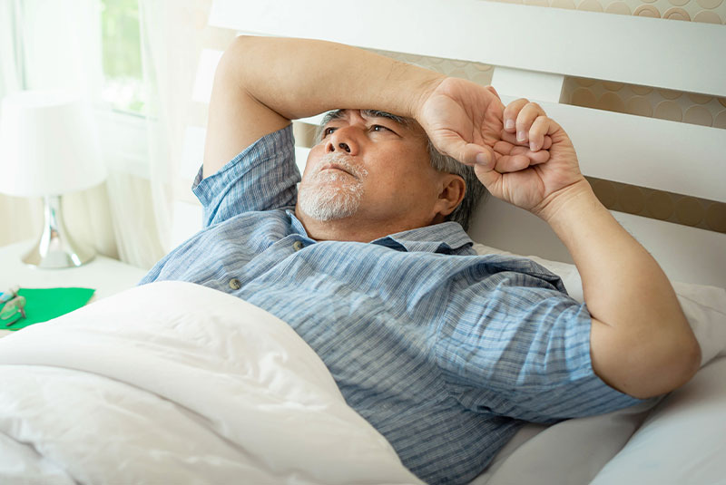 sleep apnea patient experiencing insomnia
